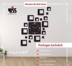 stylish wooden wall clock