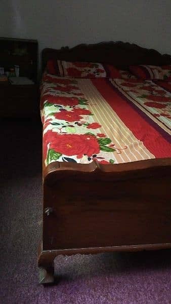 wooden double bed 1