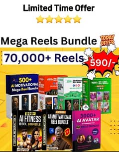 70,000 Reels Bundle + YouTube and Instgram Mastery Course + Gift