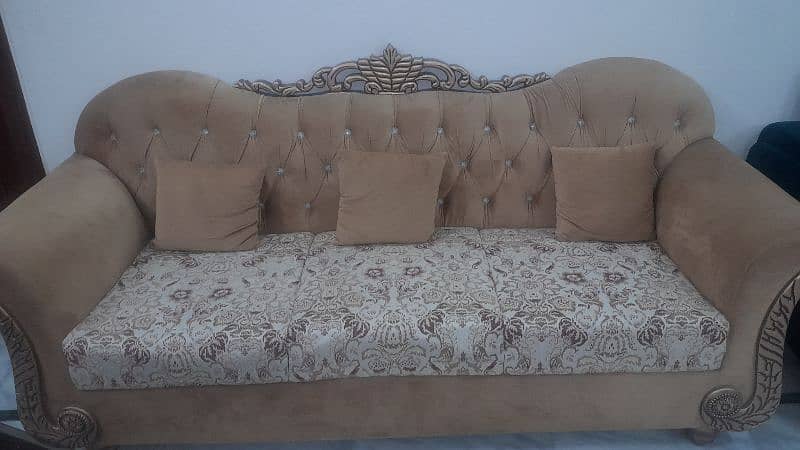 Golden color sofa set 1