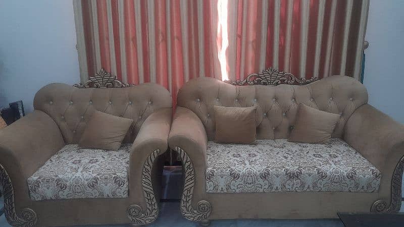 Golden color sofa set 2