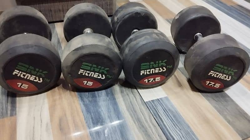 2 pairs of dumbbells of total weight 60kg 1