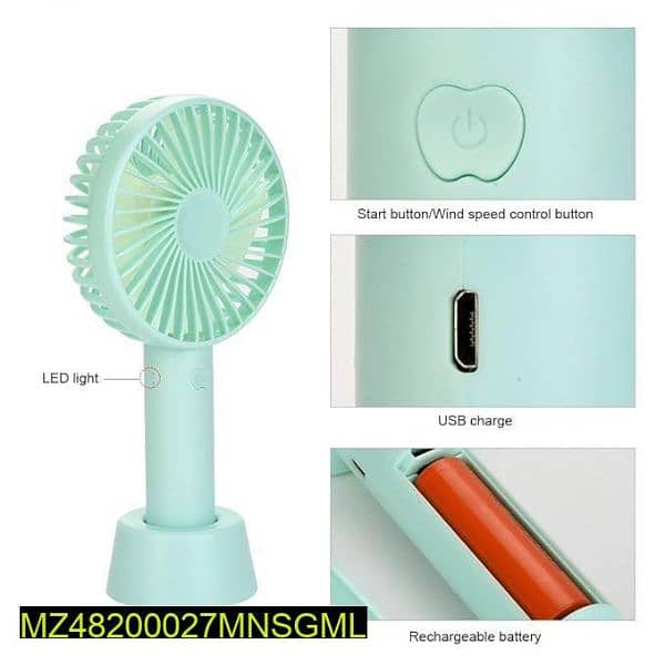 portable rechargeable fan 2