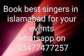 Book singers for your events