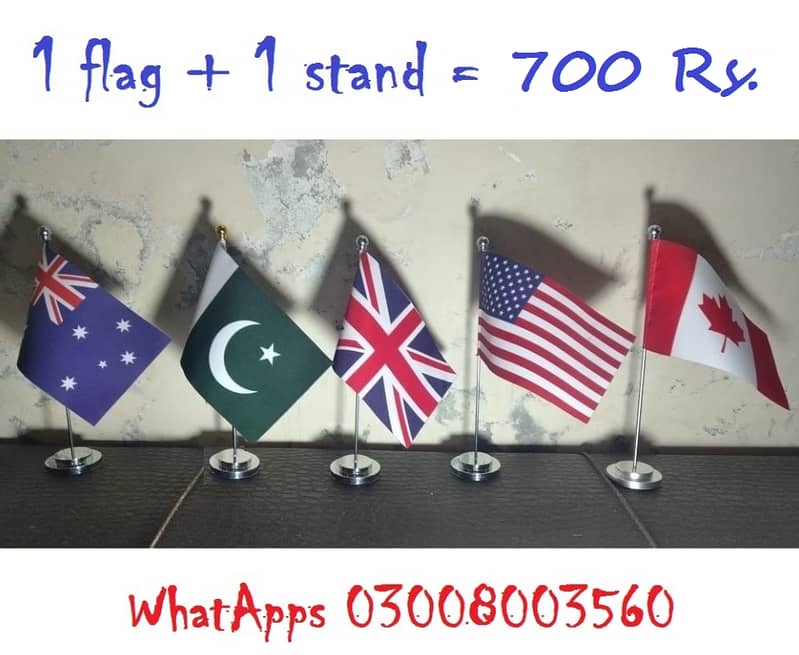 Pakistan Flag & Golden Pole , Country Flags , Table flag , Oudoor flag 3