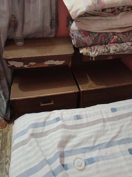 wooden bed set. 1