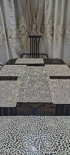 Modern Six-Chair Glass Dining Table for Sale 0