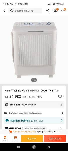 Hire Twin Tub Heavy duty washing Machine in Mint Condition 4