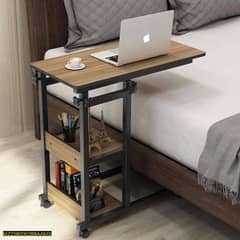 Wooden Adjustable Laptop Side Table For Sofa and Bed