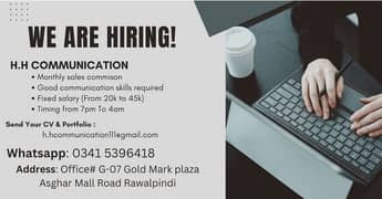 We're hiring agents for call centre job