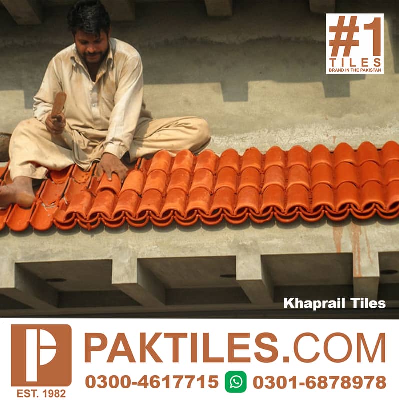 Gutka tiles price, Terracotta jali design, Khaprail roof tiles 2