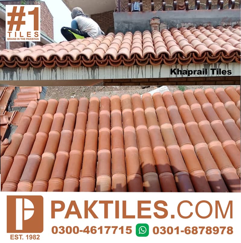 Gutka tiles price, Terracotta jali design, Khaprail roof tiles 4