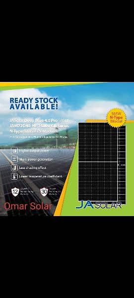 We are importer of solar panels Ja Jinko Canadian longi etc 0