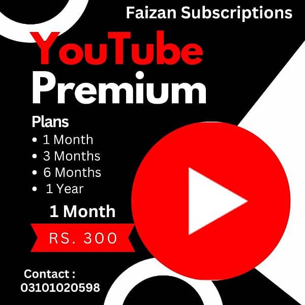 Prime , YouTube Premium , net  flex and other Services are Available 2