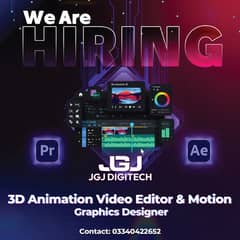 Hiring Now: Motion Graphic Designer + Video Editor !