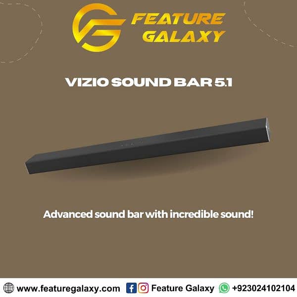 Vizio Sound Bar 5.1, Bluetooth Sound Bar, Speakers 0