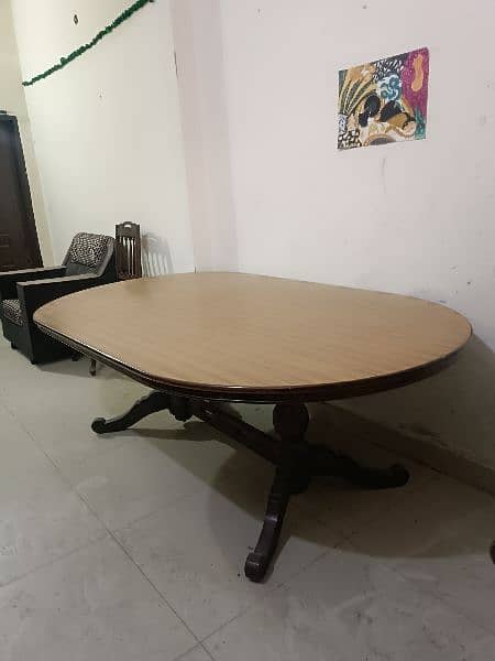 Wooden Dining Table with 6 Chairs 3