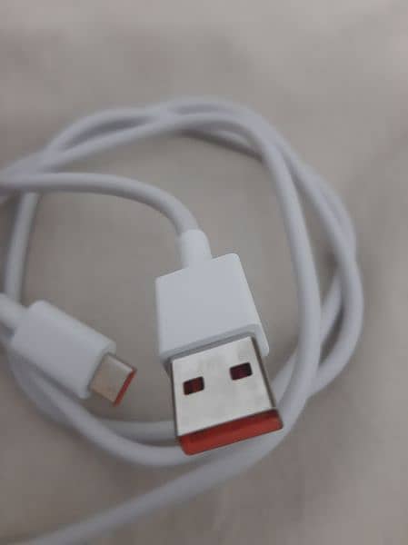 Mi 33W Turbo Charging Cable 6 Ampere - White Cable 0