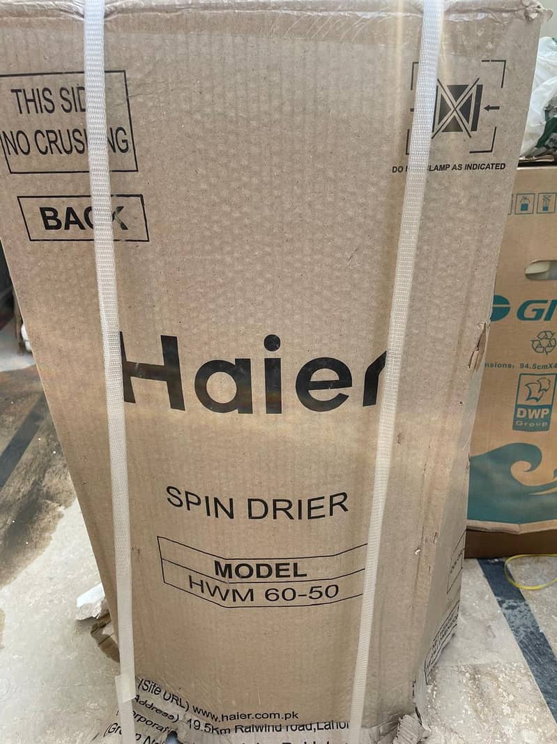 Haier spin dryer new with box untouched model HWS 60 - 50 6KG weight 0