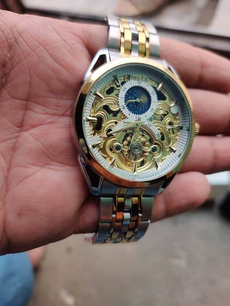 automatic skeleton dial watch 1