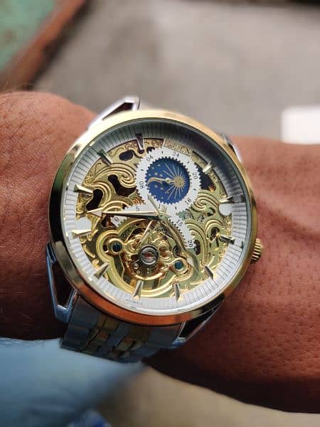 automatic skeleton dial watch 7