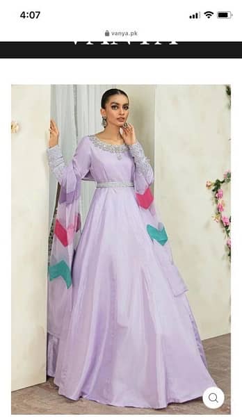 Brand: Vanya (lilac indian raw silk long dress with shifon duppata) 0