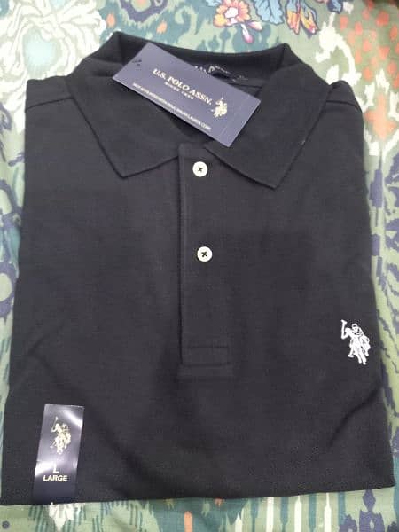 U. S POLO ASSN. BLACK TSHIRT SIZE - LARGE (BRAND NEW IMPORTED) 0