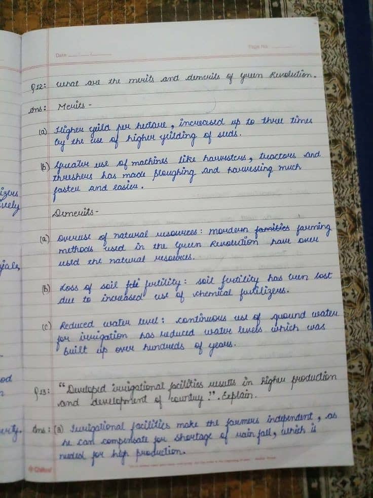 Handwriting Assignment work 9