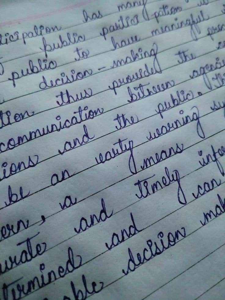 Handwriting Assignment work 10