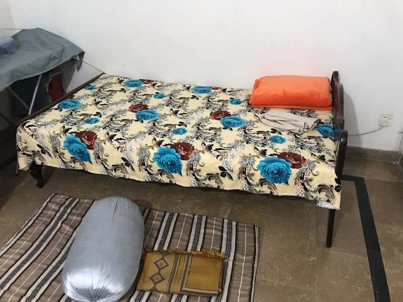 single solid wooden bed 5