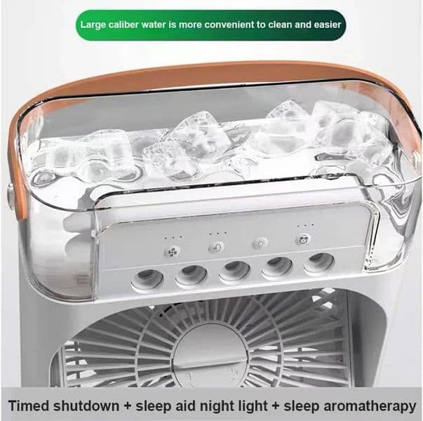 3 In 1 Fan Alr Conditioner Household Small Air Cooler LED Night Light. 2