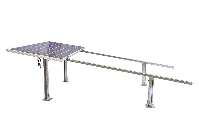 Galvenized Iron Solar Panel Stand for 3 Panels; Capacity(315-610) Watt 2