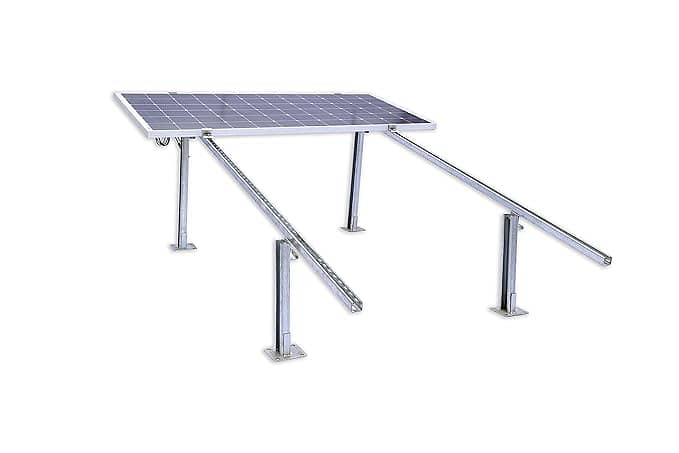 Galvenized Iron Solar Panel Stand for 3 Panels; Capacity(315-610) Watt 1