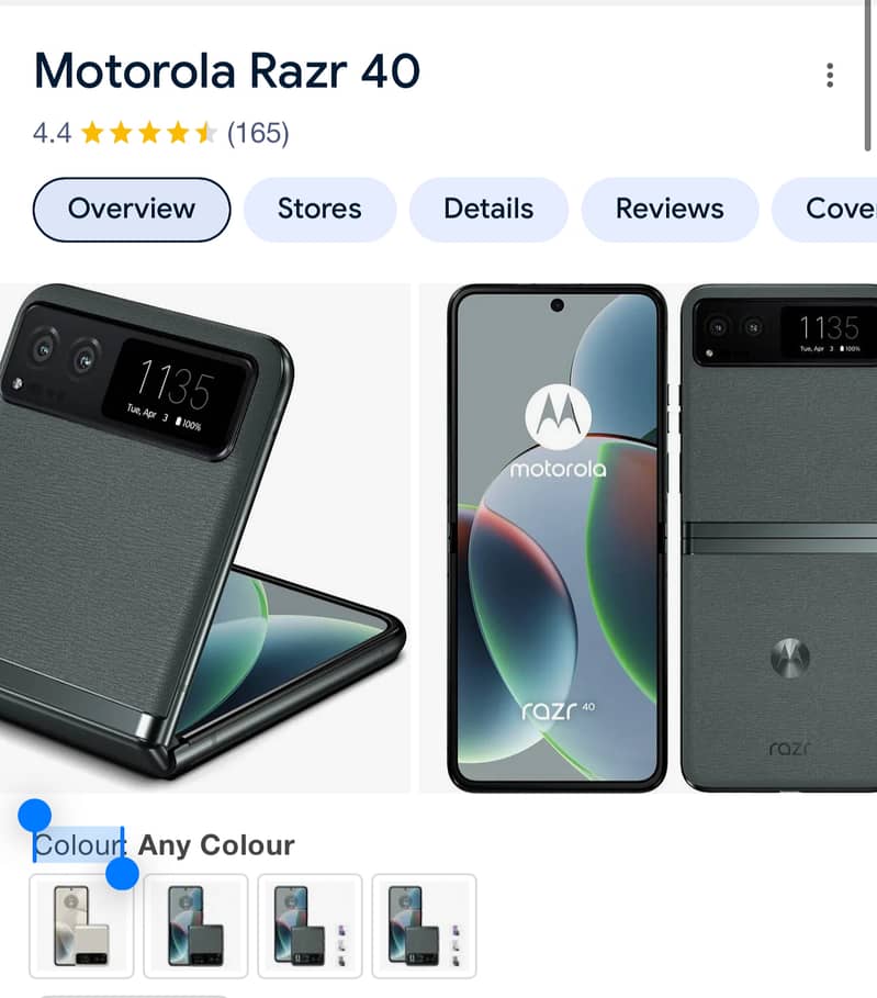 Motorola Razor 40-Dual sim- 256 GB -Brand New -Sealed boxed-Non PTA 1