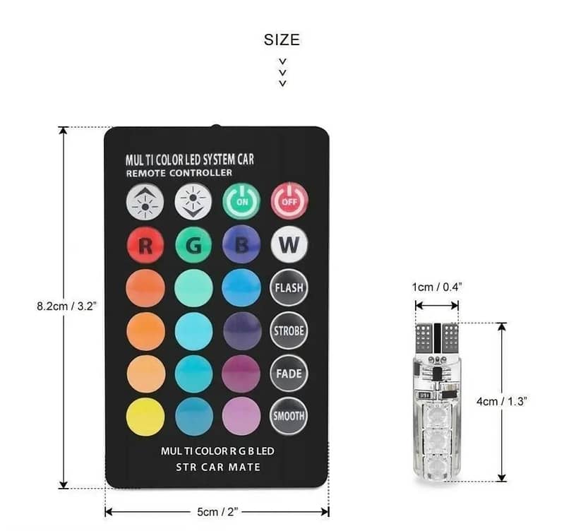 LED car parking light Bulb pair remote control, Home dlvry over pak 0