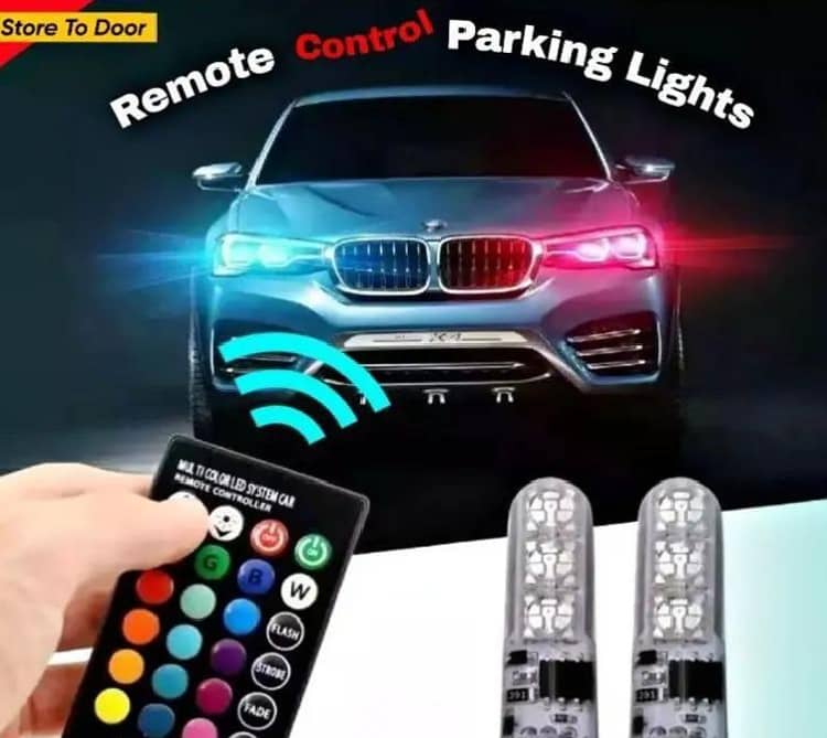 LED car parking light Bulb pair remote control, Home dlvry over pak 6