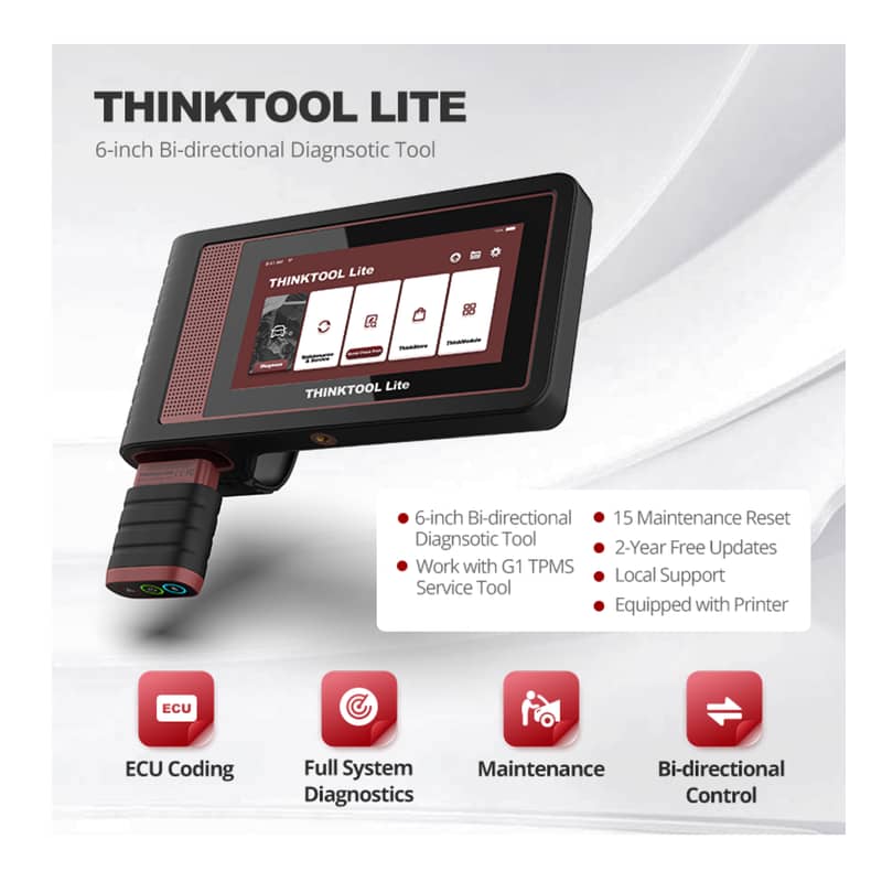 THINKCAR THINKTOOL LITE + PRINTER OBD2 CAR SCANNER CONNECTORS LAUNCH 0