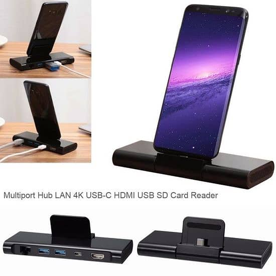 5 IN 1 DEX Station Desktop Charging Dock USB /HDMI/LAN For Samsung 0