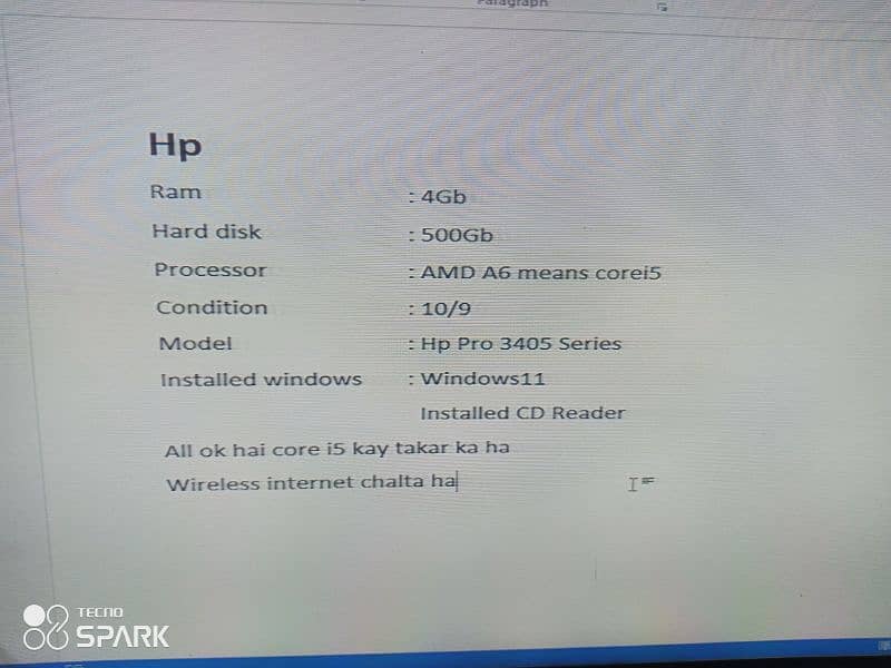 Corei5 4gb RAM 500gb harddisk 3