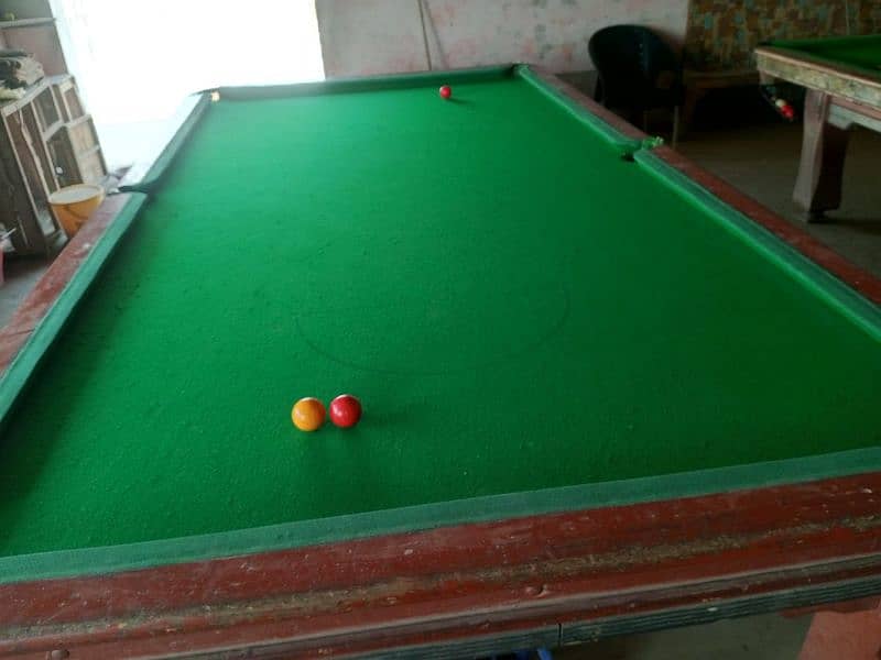 2 snooker 5/10 and 1 billiard table 4/8 1