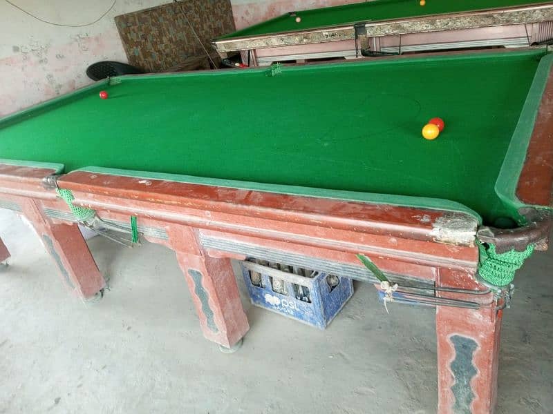 2 snooker 5/10 and 1 billiard table 4/8 2