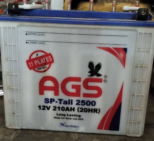 4 TUBULAR BATTERIES 1:EXIDE 3: AGS 1