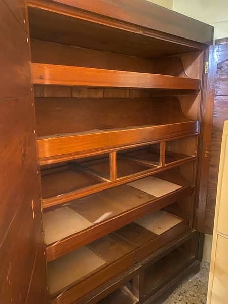 two single bed two metres antique almari and file cabinet 0