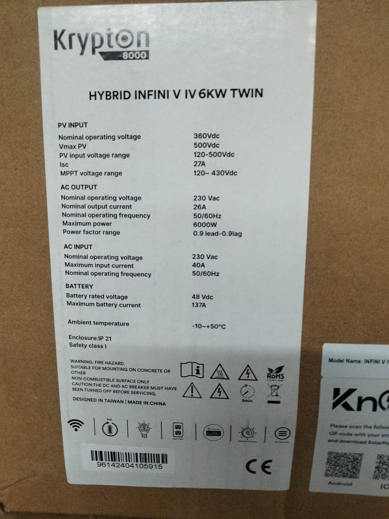 6 kwa knox pv 7500 pv 8000 pv 9000 electronic 2