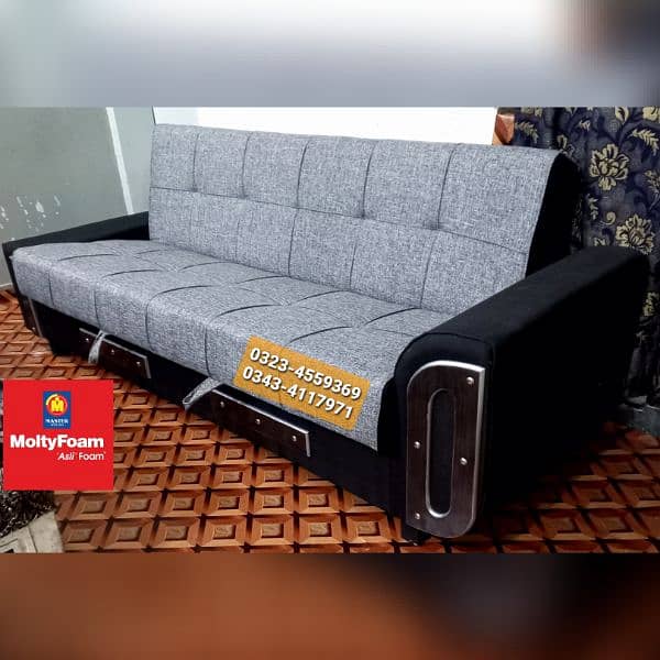 Molty double bed sofa cum bed/dining table/stool/Lshape sofa/chair 0