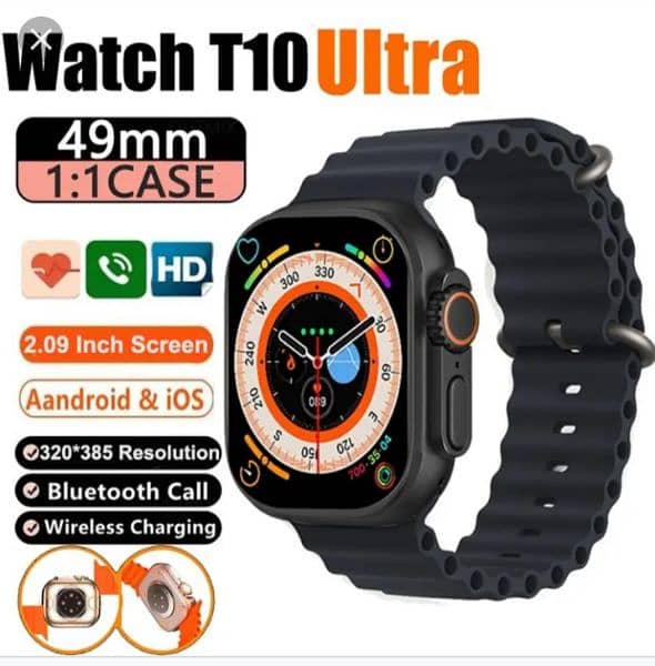 Watch 10 Ultra 49mm 1:1 Bluetooth call android & iOS 0