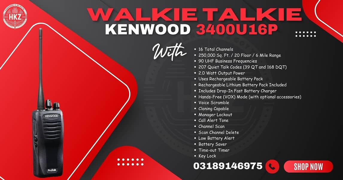 Hiking Items | Walkie Talkie | Wireless set | Kenwod | Hyt 0