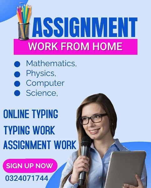 Assignment writing work Part Time/Full Time Daily payments 0