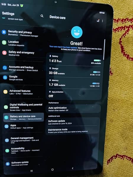 Samsung tab s6 lite 6