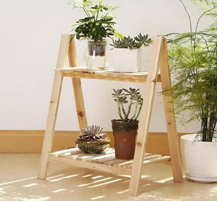 Wooden Plant Stand (Foldable) 2